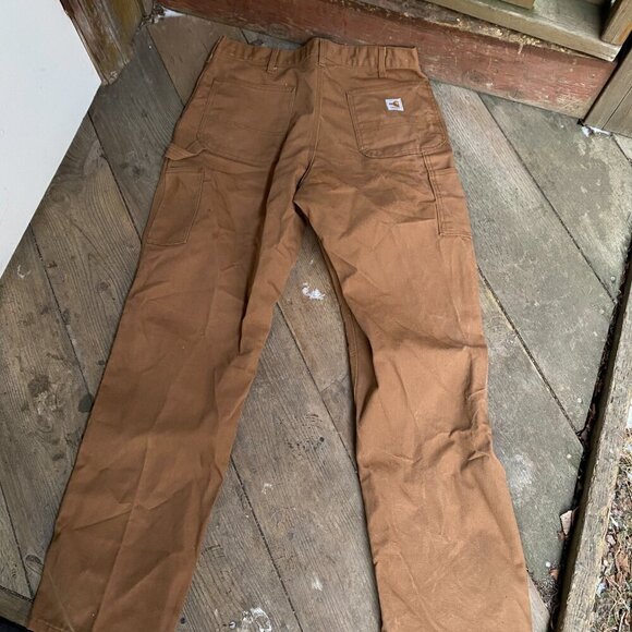 Carhartt FRB152BRN Flame Resistant Work Dungaree Canvas Pants Size 36 - Picture 5 of 9